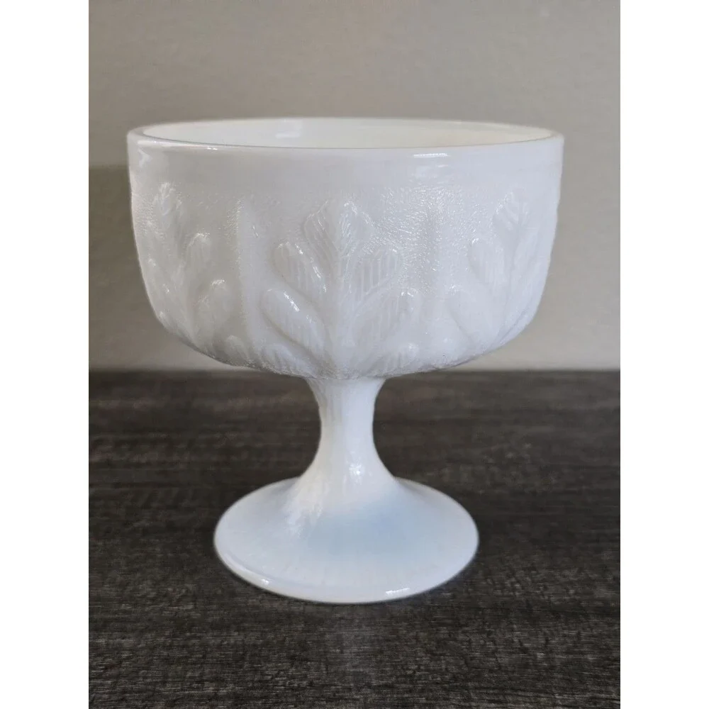Vintage Planter White Milk Glass 6 1/2